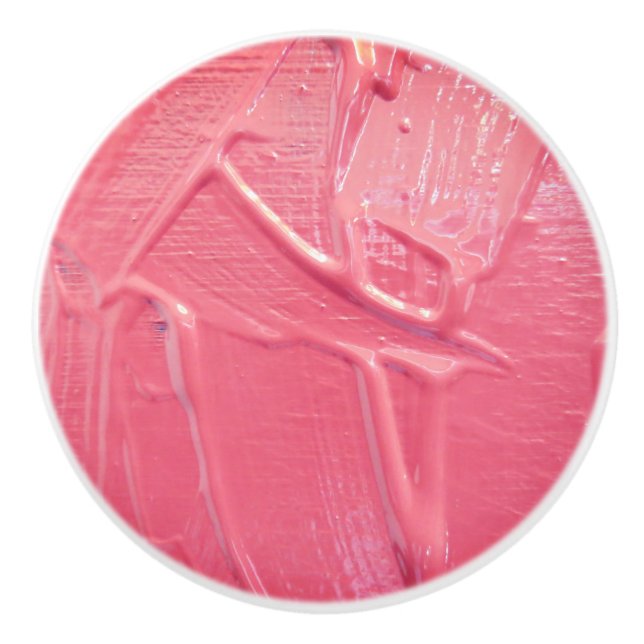 Nasse Farbe Korallen rosa Textur aussehen Keramikknauf (Vorderseite)