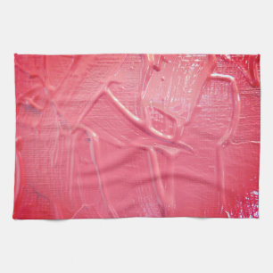 Nasse Farbe Korallen rosa Tropfen Textur Geschirrtuch