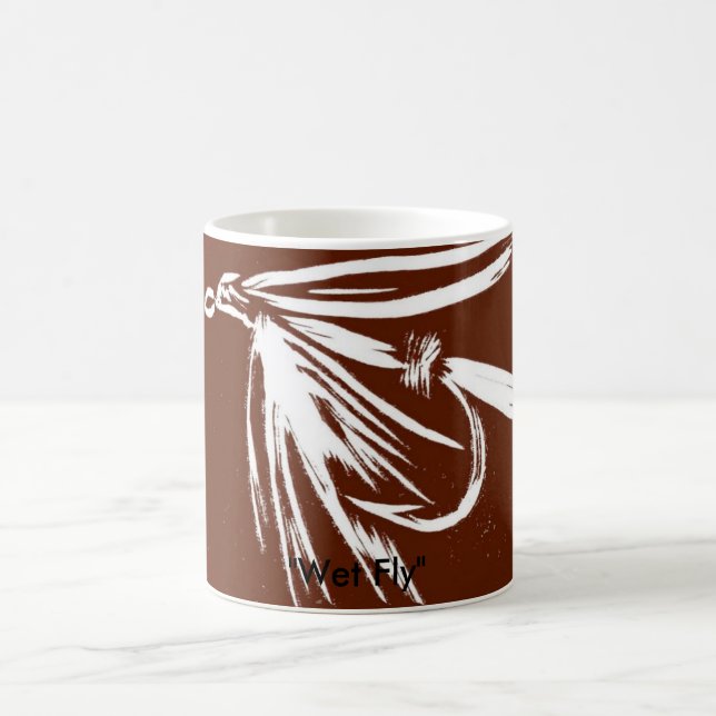 "Nasse Fly on brawn" Klassische Trout Fly Tasse (Mittel)