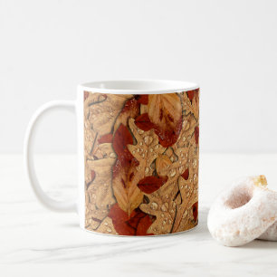Nasse Herbstblätter Erntedankfest Kaffeetasse