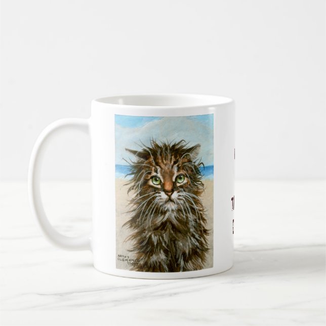 Nasse Katzen-Kaffee-Tasse eine jener Tage Tasse (Links)