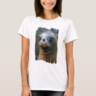 Nasse Siegel-Damen-angepasster T - Shirt