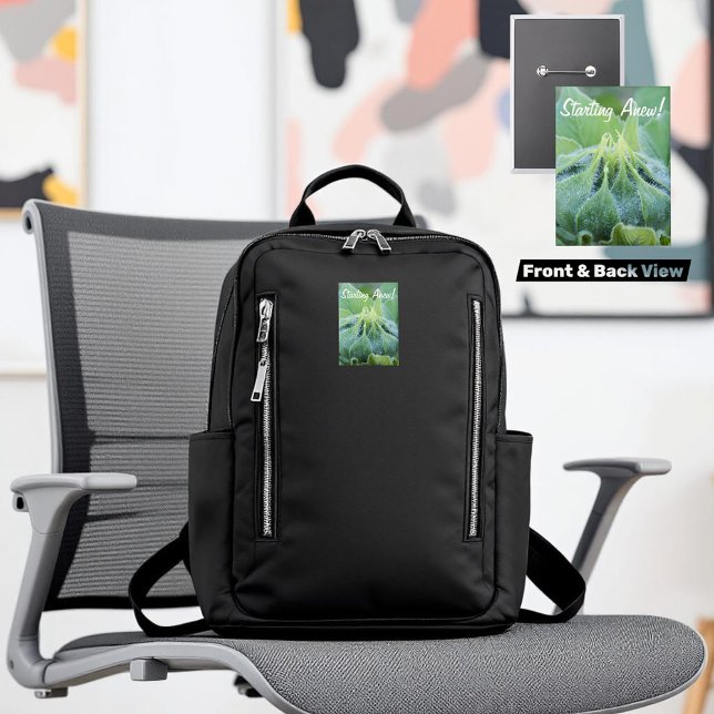 Nasse Sonnenblume-Knospen-Nahaufnahme-Fotografie Button (zoomed view of front & back template vertical button)