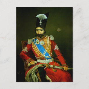 Nasser al-Din Shah Qajar, Schah Persiens Postkarte