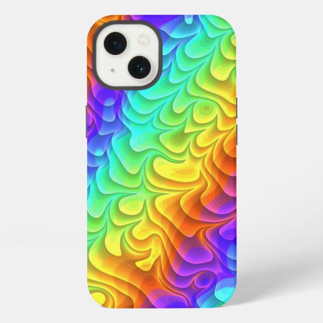 Nasser Regenbogen iPhone Hülle (Rückseite)