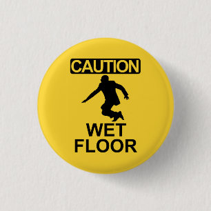 Nasses Bodenzeichen Robert Mugabes Button