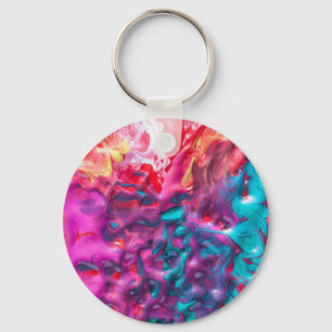 Nassfarbene abstrakte Kunstpalette Moderne Schlüsselanhänger