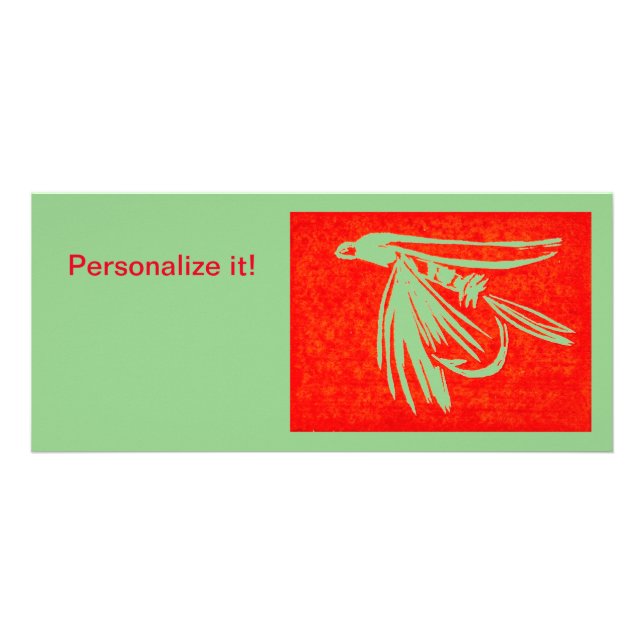 Nassfliege, Fliegenfliegen, Fliegenfischen Werbekarte (Vorne)