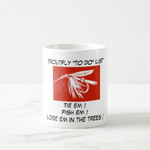 "Nassfliegenrot - Forellenfliege "To Do List"-Tass Tasse