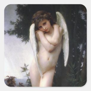 Nasskupid (L’Amour Mouillé) Quadratischer Aufkleber