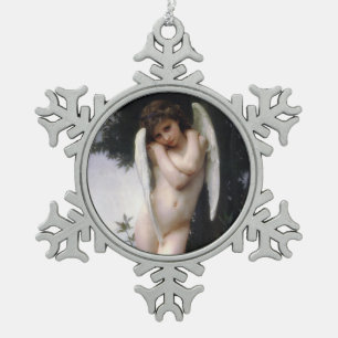 Nasskupid (L’Amour Mouillé) Schneeflocken Zinn-Ornament