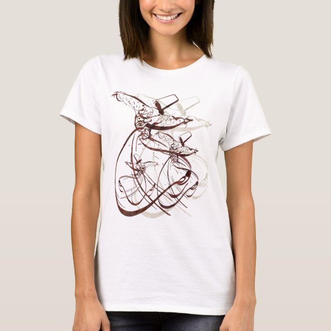 Nastaleeq Sufi Whirling Tanz D T-Shirt (Vorderseite)