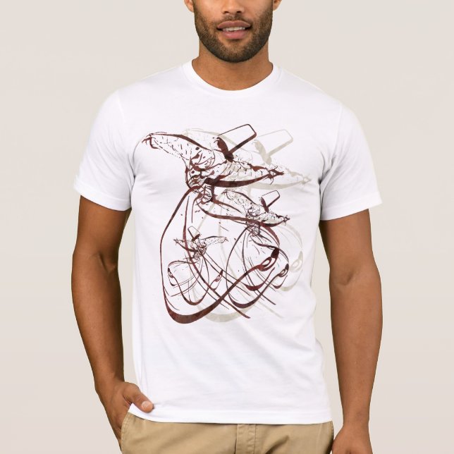 Nastaleeq Sufi Whirling Tanz T-Shirt (Vorderseite)