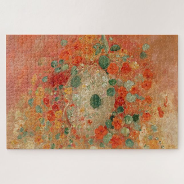 Nasturtien (1905) von Odilon Redon Puzzle (Horizontal)