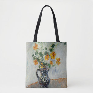 Nasturtien in einer blauen Vase von Monet