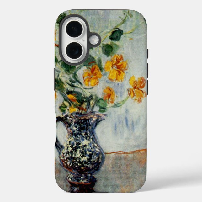 Nasturtien in einer blauen Vase von Monet Case-Mate iPhone Hülle (Rückseite)