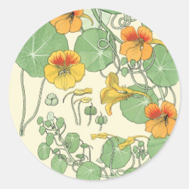 Nasturtien Runder Aufkleber