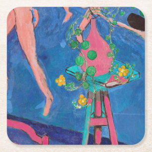 Nasturtium-Blume im Atelier, Matisse Rechteckiger Pappuntersetzer