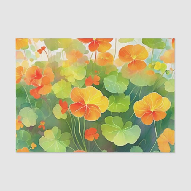 Nasturtium-Blume Lebhaft Seidenpapier (Vorderseite)