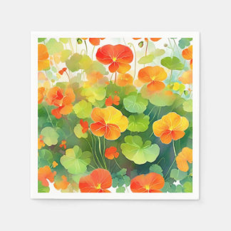 Nasturtium-Blume Lebhaft Serviette