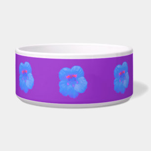 Nasturtium Bright Blue Dog Bowl Napf