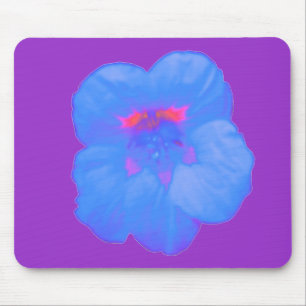Nasturtium Bright Blue Mousepad