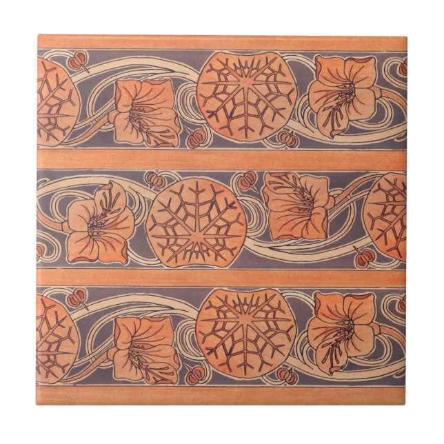 Nasturtium Burnt Orange Keramik Tile Fliese (Vorderseite)