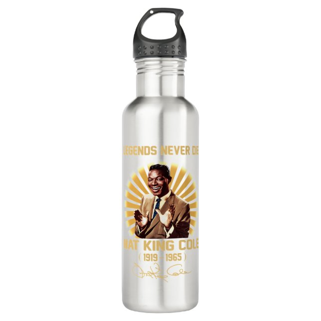 Nat King Cole Edelstahlflasche (Vorderseite)