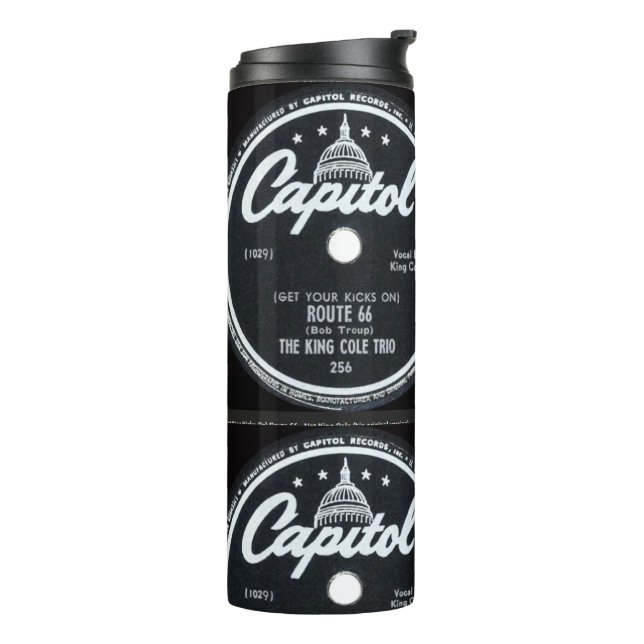 "Nat King Cole-Get your kicks-rt 66-" Thermosbecher (Nach links gedreht)