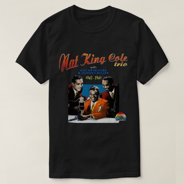Nat King Cole Nathaniel Adams Coles American Singe T-Shirt (Design vorne)