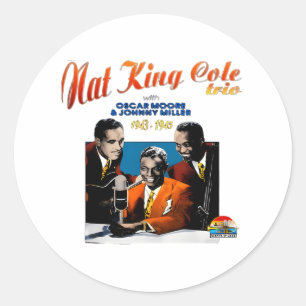 Nat King Cole Runder Aufkleber