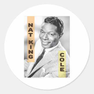Nat King Cole Runder Aufkleber