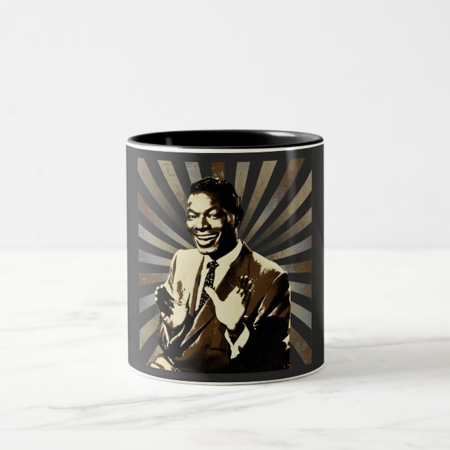 Nat King Cole Zweifarbige Tasse (Mittel)