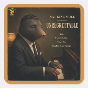 Nat King Mole Album: eine Parodie Quadratischer Aufkleber