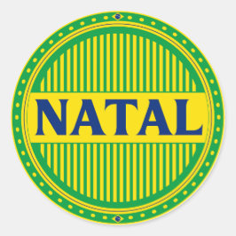 Natal City Pride – Brazilian Identity Runder Aufkleber