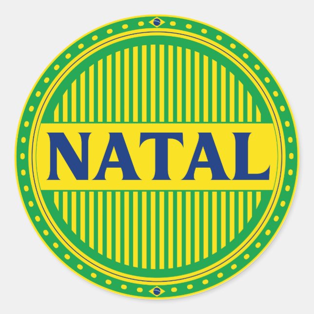 Natal City Pride – Brazilian Identity Runder Aufkleber (Vorderseite)
