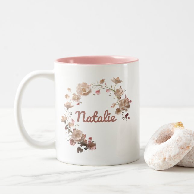 Natalie Floral Tasse (Mit Donut)