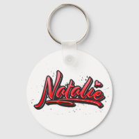 Natalie Red Heart Graffiti schlüssel anhänger