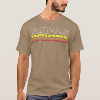 Natalie Vorname Lustig Vintage Sonnenuntergang Nat T-Shirt