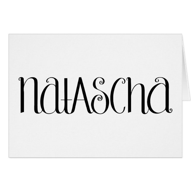 Natascha schwarze Karte (Vorderseite (Horizontal))