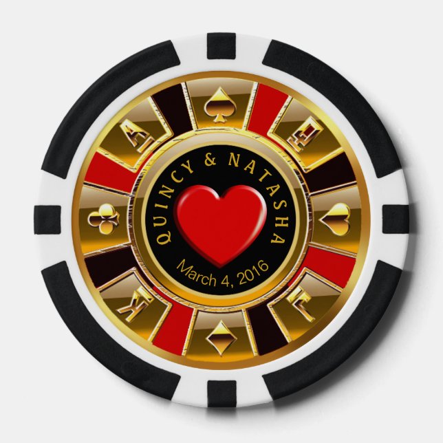 Natasha2 Vegas Casino Chip Red & Black (Vorderseite)