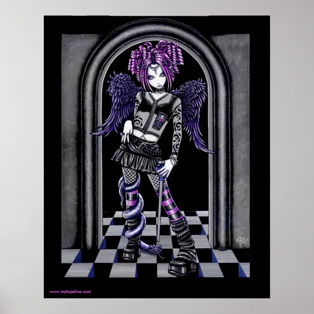 Natasha Gothic Tattoo Angel Poster (Vorne)