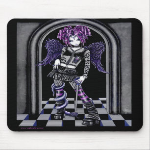 Natasha gotischer rosa Tätowierungs-Engel Mousepad