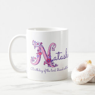 Natasha personalisierte N Monogramm-Tasse Tasse
