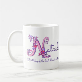 Natasha personalisierte N Monogramm-Tasse Tasse
