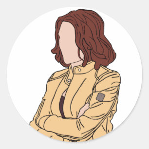 Natasha romanoff runder aufkleber