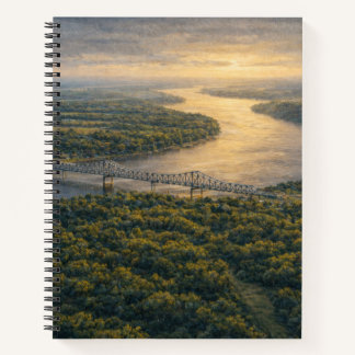 Natchez am Fluss | Mississippi-Landschaft Notizbuch