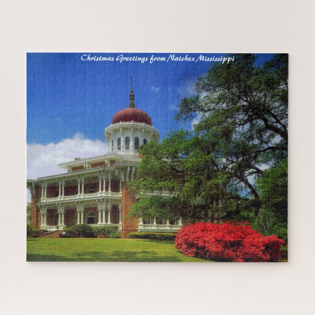 Natchez Mississippi.Christmas Grüße Puzzle (Horizontal)