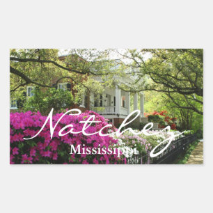 Natchez Mississippi Spring Rechteckiger Aufkleber