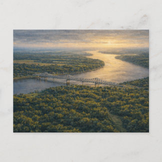 Natchez on the River | Mississippi River Postcard Postkarte